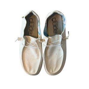 Hey Dude Cream Slip-On Shoes